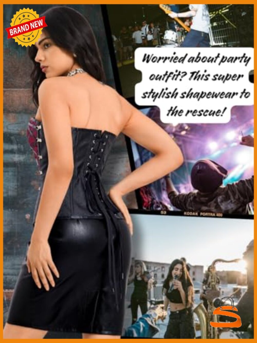 Steampunk Gothic Corset Bustier Lace-Up Front Clasps Jacquard - Picture 5 of 7